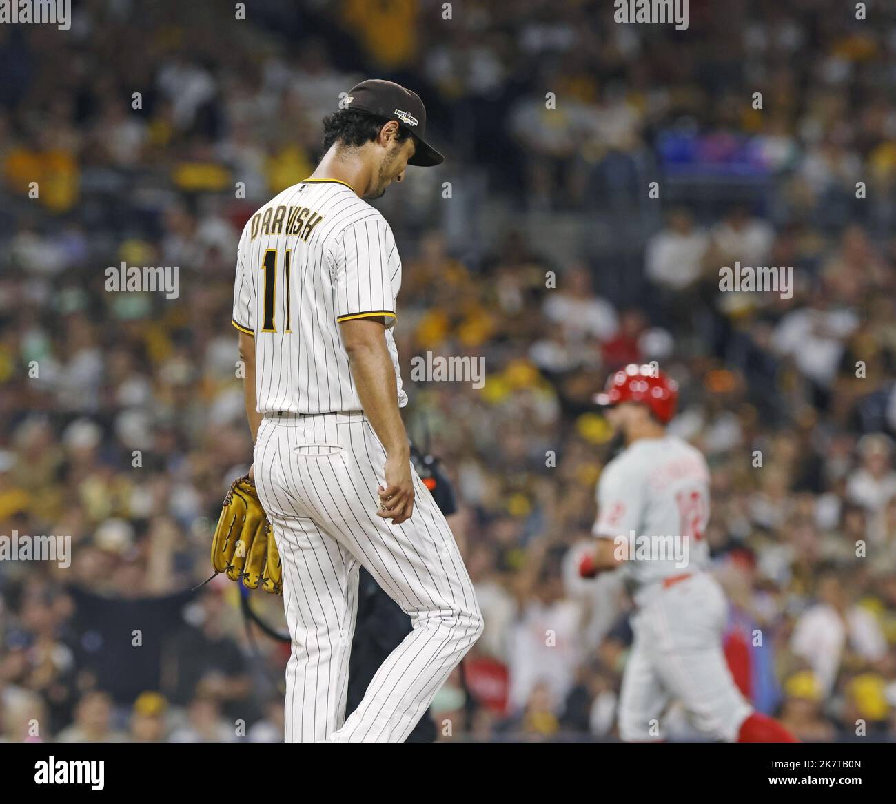 Philadelphia Phillies' Kyle Schwarber reacts after a home run during the  second baseball game in a doubleheader, Saturday, July 15, 2023, in  Philadelphia. (AP Photo/Matt Slocum Stock Photo - Alamy