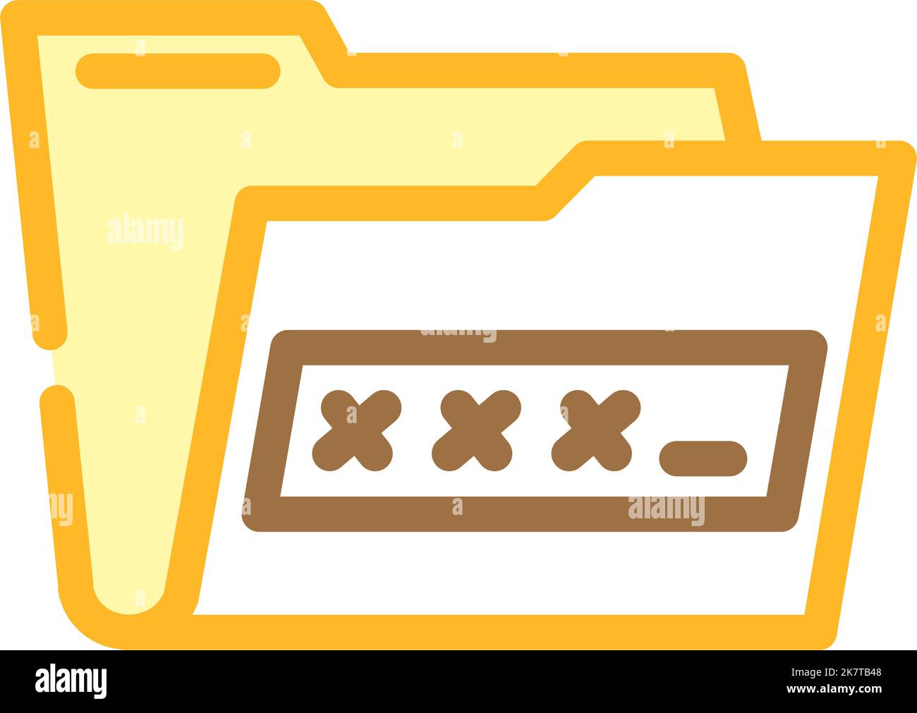 lock folder color icon vector illustration Stock Vector Image & Art - Alamy