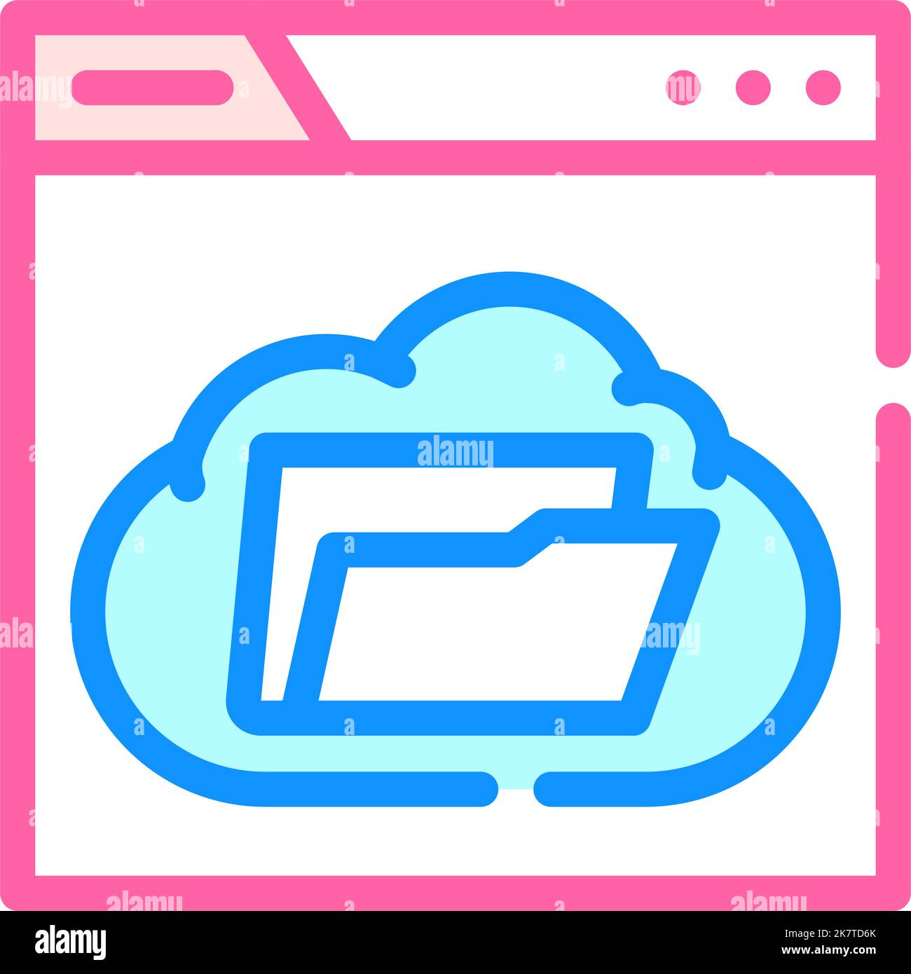 web folder color icon vector illustration Stock Vector Image & Art - Alamy