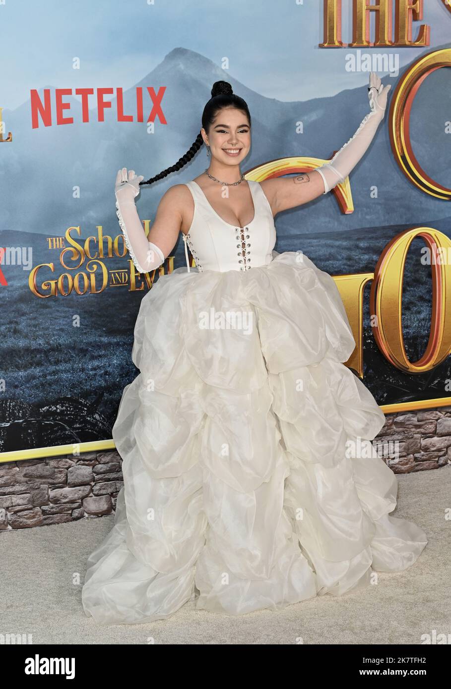 Los Angeles, USA. 18th Oct, 2022. Auli'i Cravalho at the premiere for "The School for Good and