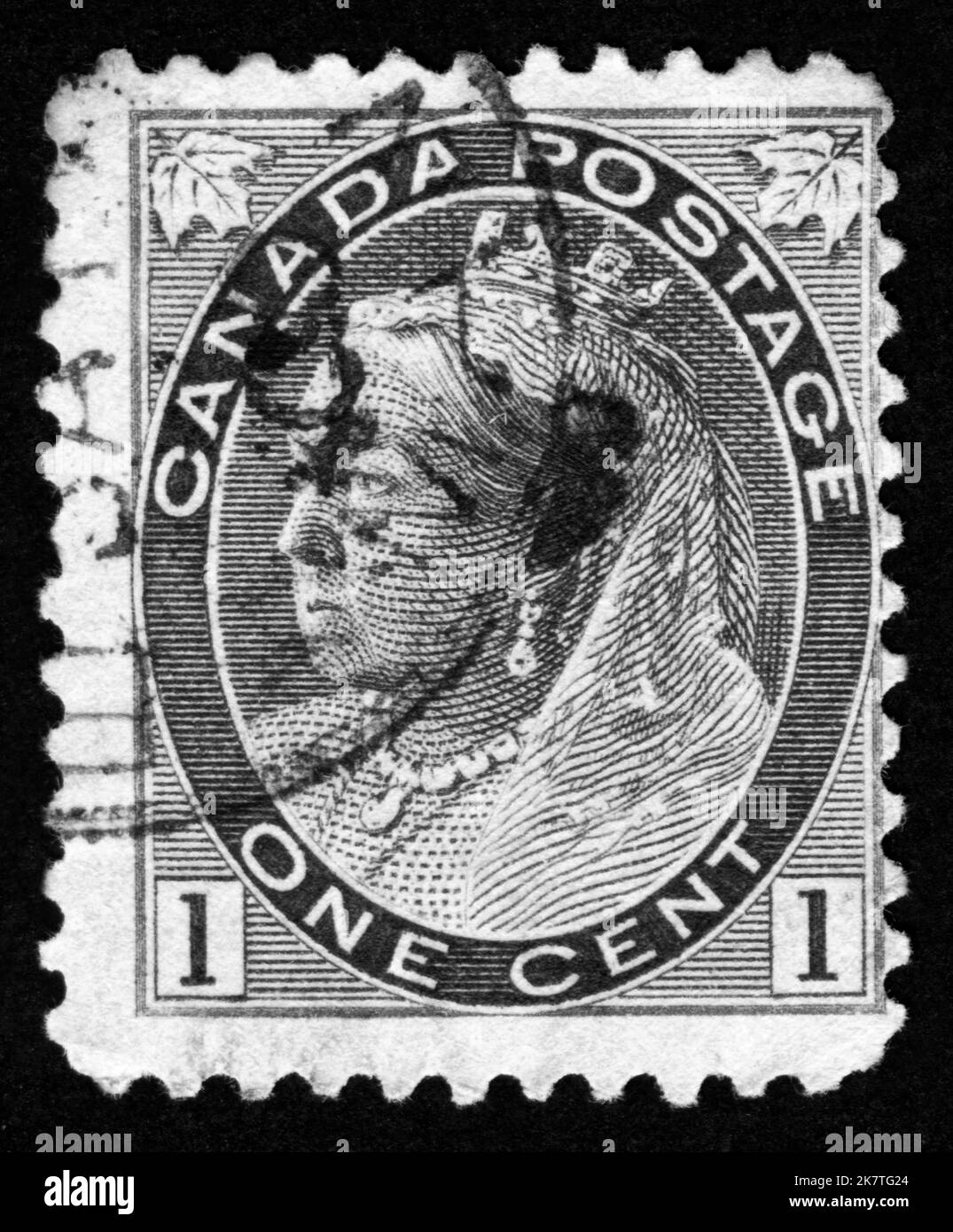 Photo stamp Canada, Queen Victoria Stock Photo