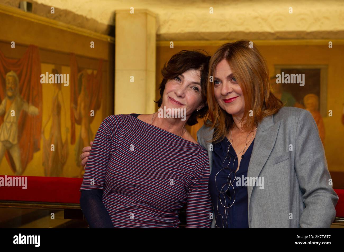 2022 october 18 - Milan -the Photocall of Teatro Manzoni for the show 'Il Marito Invisibile'. in the photo the actresses Maria Amelia Monti and Marina Stock Photo