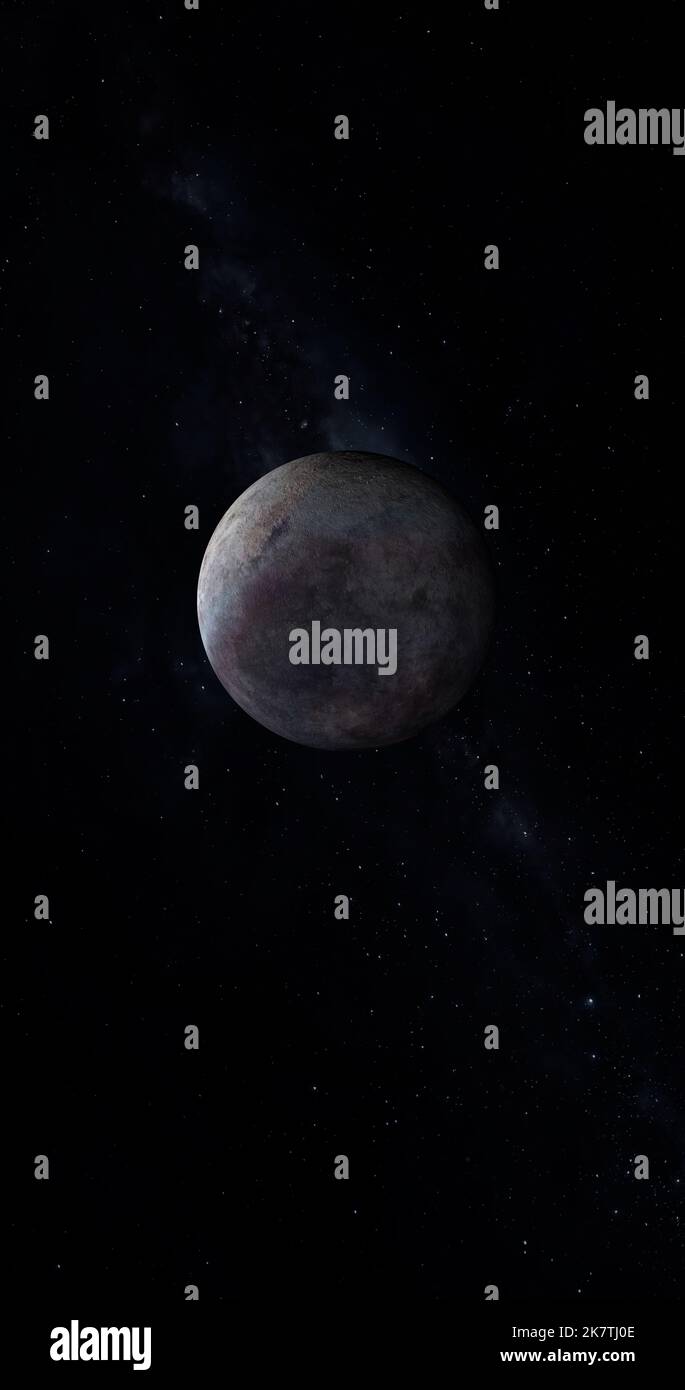 Triton moon, satellite of Neptune in the outer space Stock