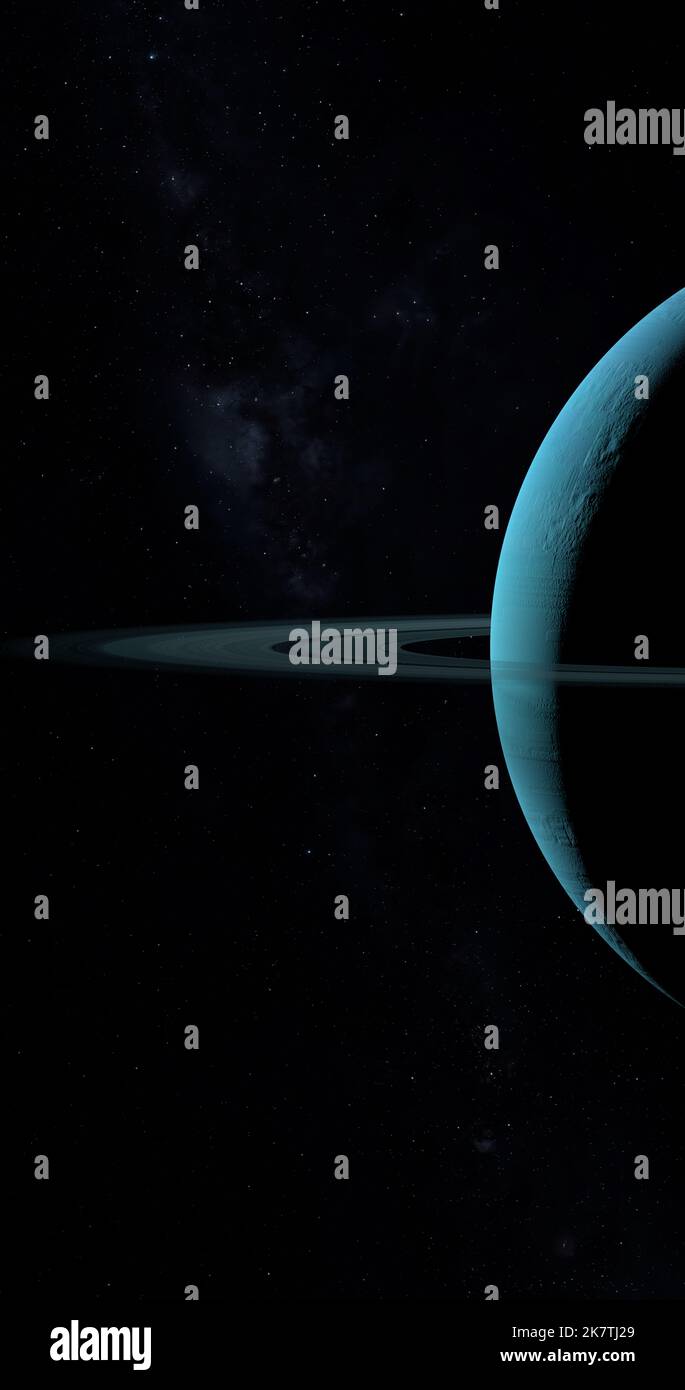 Uranus and her rings in the outer space Stock Photo Alamy