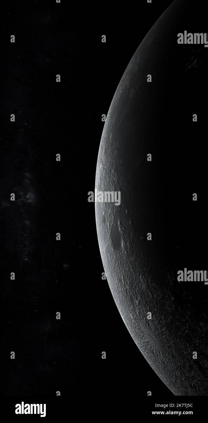 Moon satellite rotating in space hi res stock photography and images