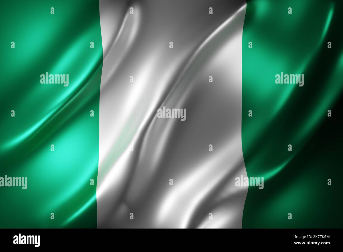 3d rendering of a textured national Nigeria flag Stock Photo - Alamy