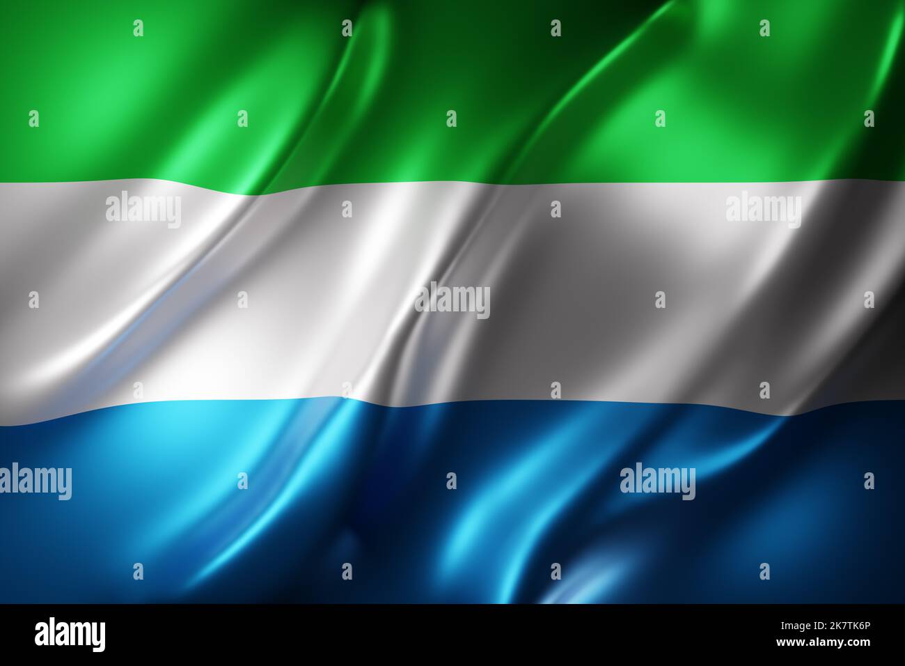 3d rendering of a textured national Sierra Leone flag Stock Photo - Alamy