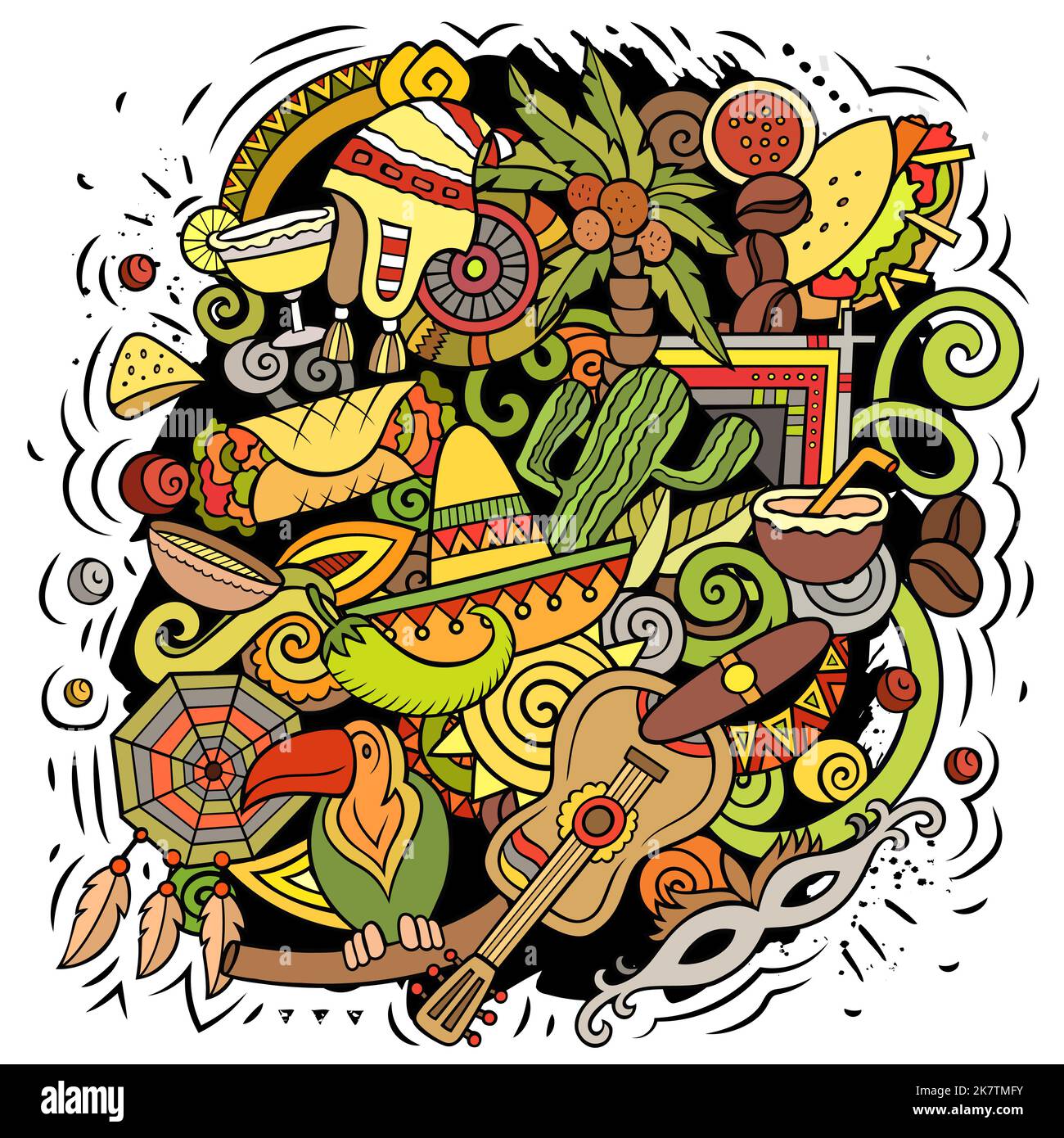 Latin America cartoon vector illustration Stock Vector