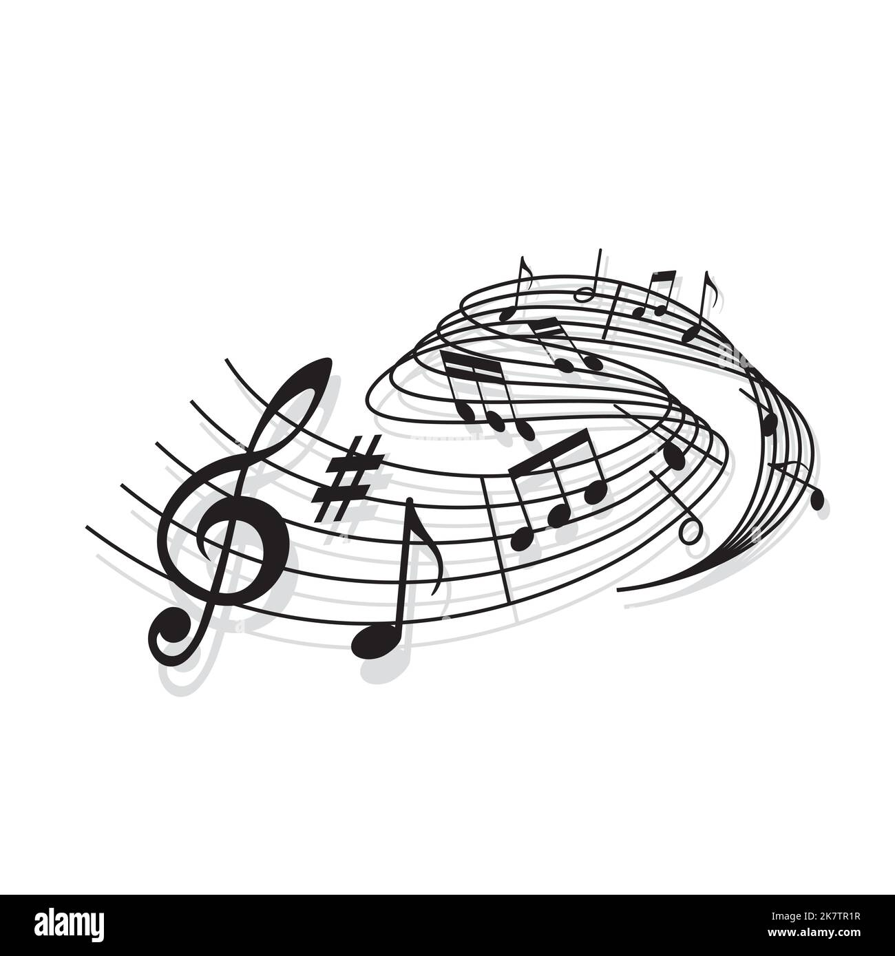 Musical wave. Classic music sound vintage backdrop, orchestra melody ...