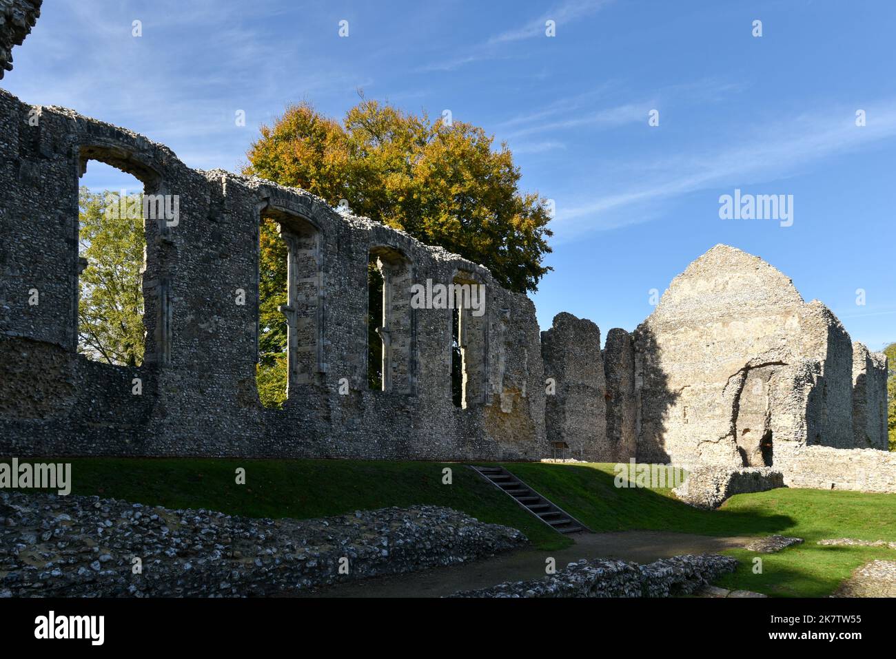 The ruins of Bishop's Waltham palace in Hampshire, England. Stock Photo
