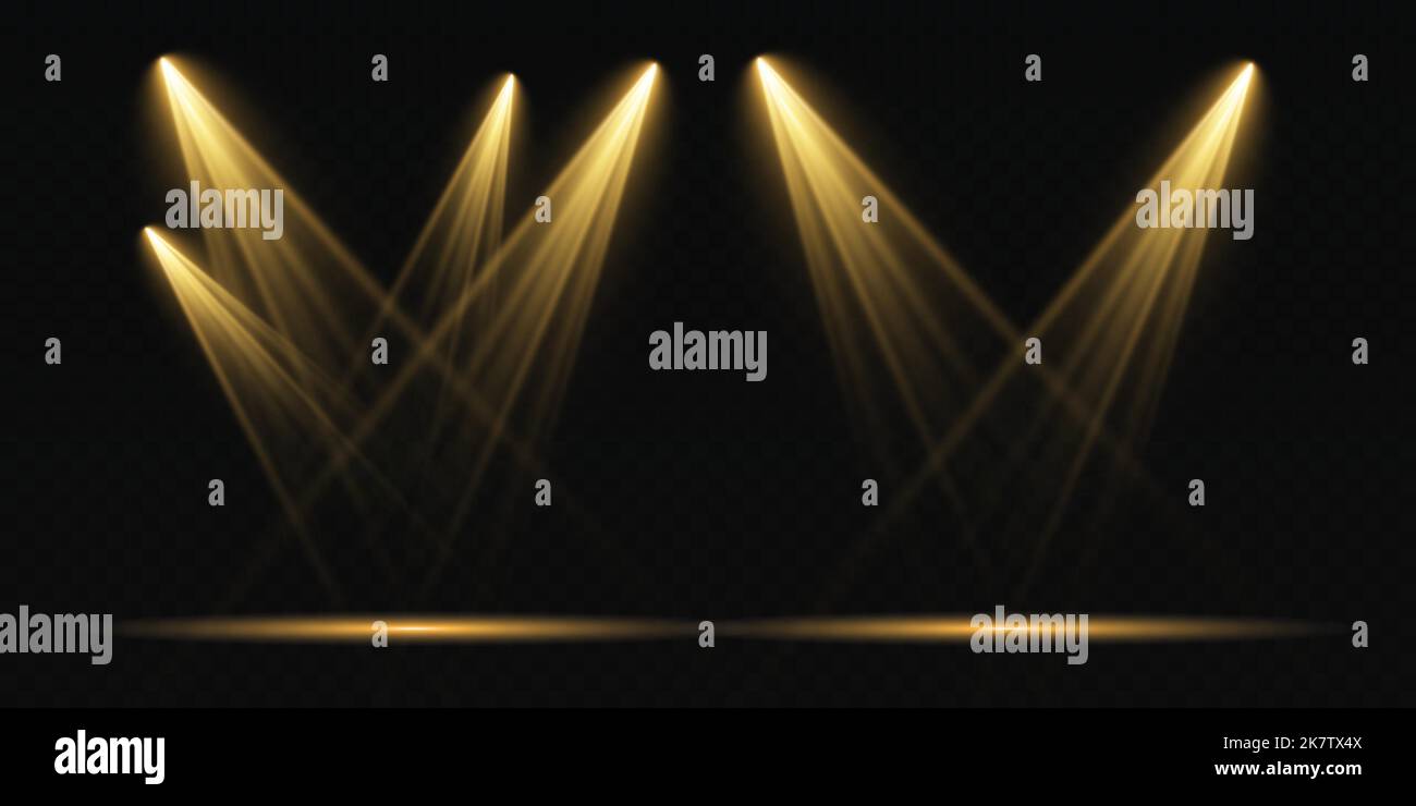 Set of vector spotlights. various forms of light. Stage spotlights. Light effects. Glow light