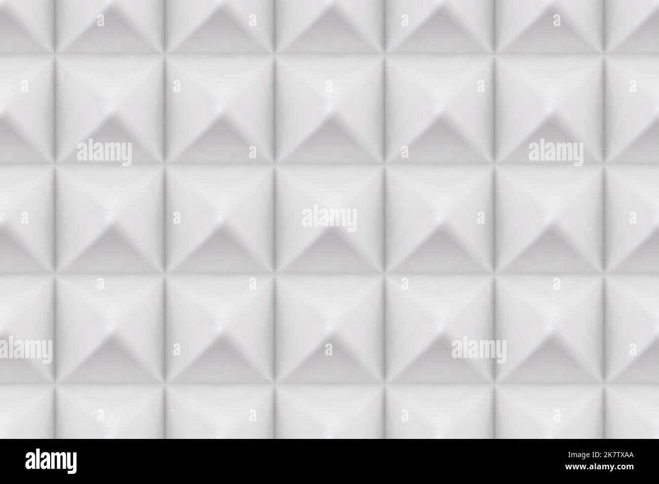 White acoustic sound proof pyramid foam seamless pattern Stock Vector