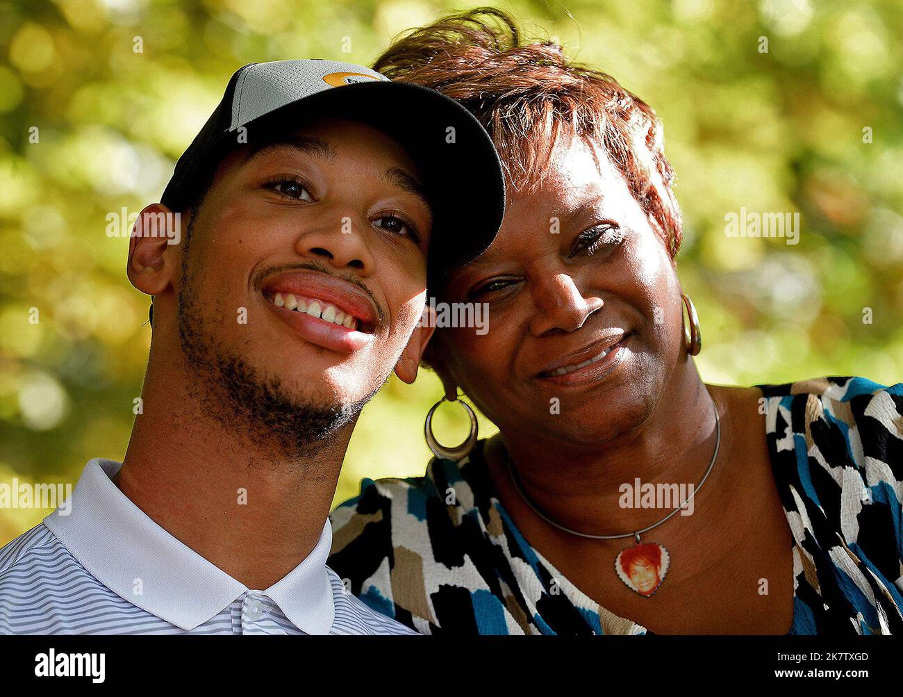 Charlotte, USA. 02nd Nov, 2017. Chancellor Lee Adams, left, and his grandmother Saundra Adams at Freedom Park in Charlotte, N.C., in November 2017. Chancellor was never supposed to live for even a day -- his father, former Carolina Panther Rae Carruth, was convicted of masterminding a conspiracy to murder him and his mother, Cherica Adams, so Carruth would not have to pay child support. (Photo by Jeff Siner/Charlotte Observer/TNS/Sipa USA) Credit: Sipa USA/Alamy Live News Stock Photo