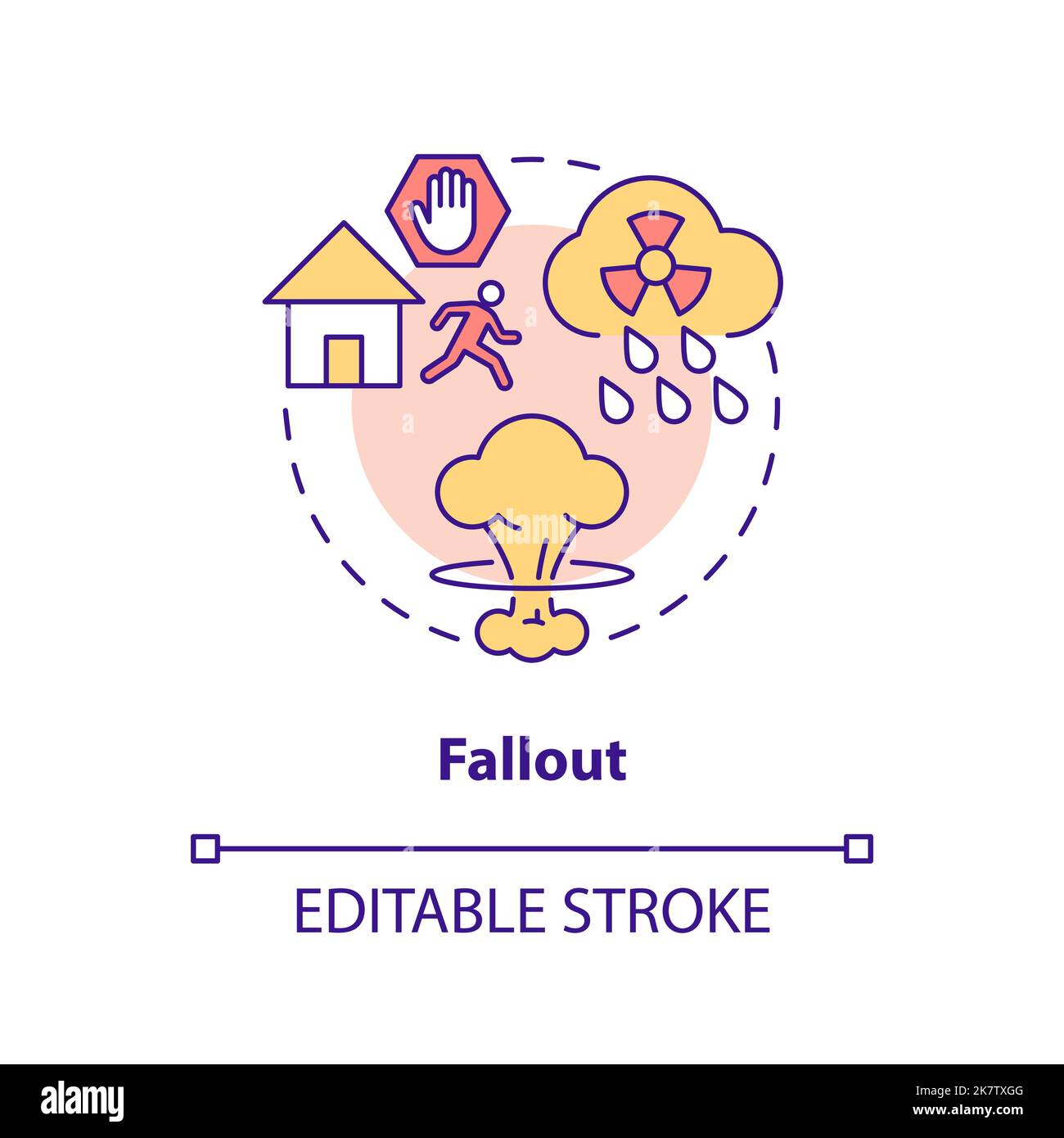 Falling out nuclear debris concept icon Stock Vector Image & Art - Alamy