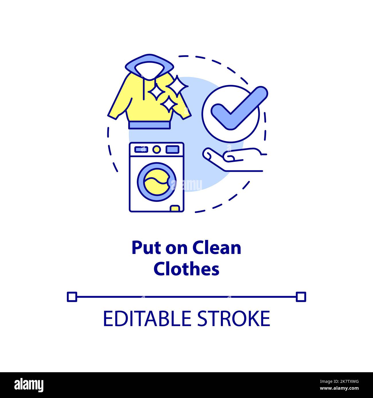 Put on clean clothes concept icon Stock Vector Image & Art Alamy