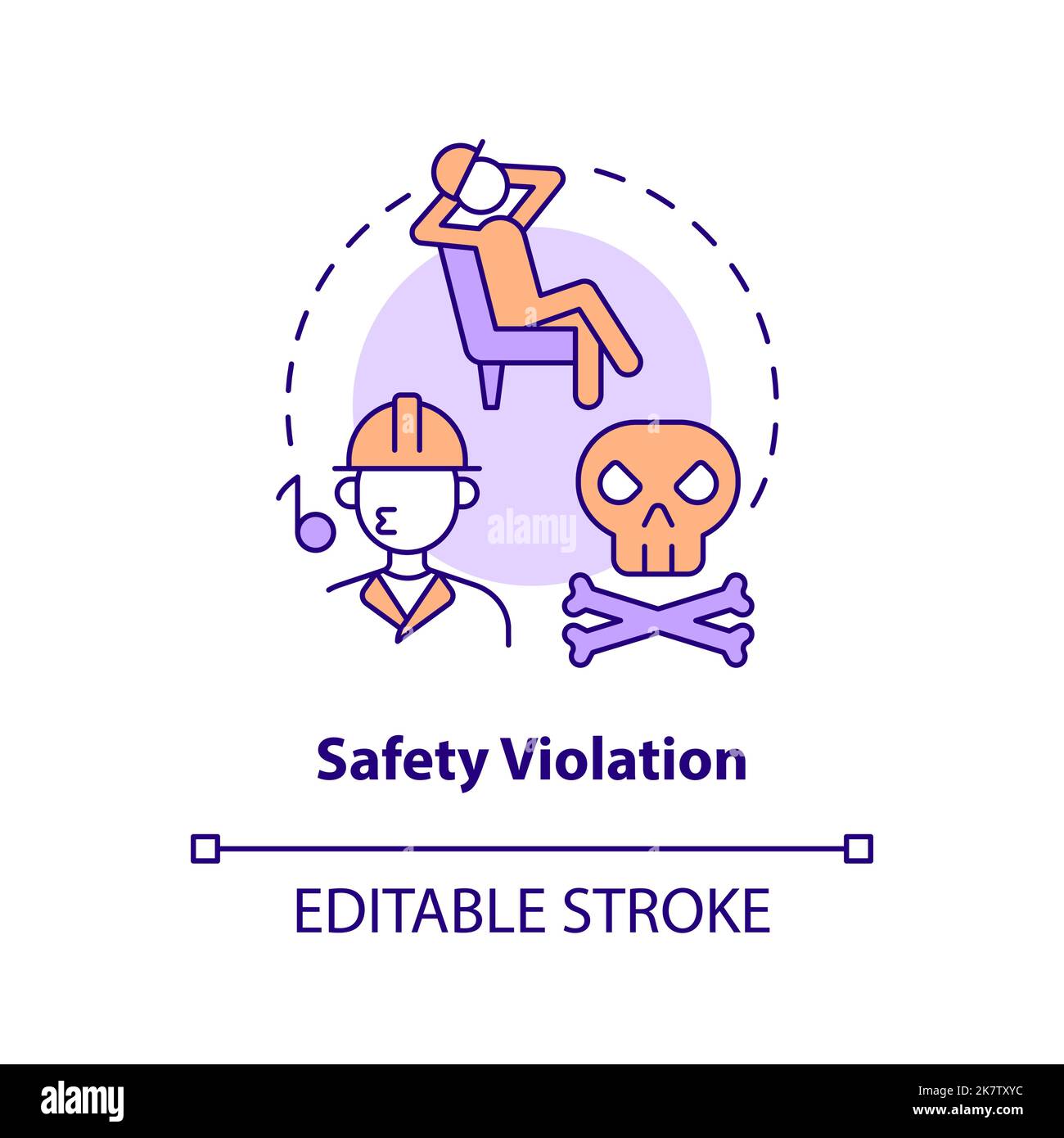 Safety violation concept icon Stock Vector