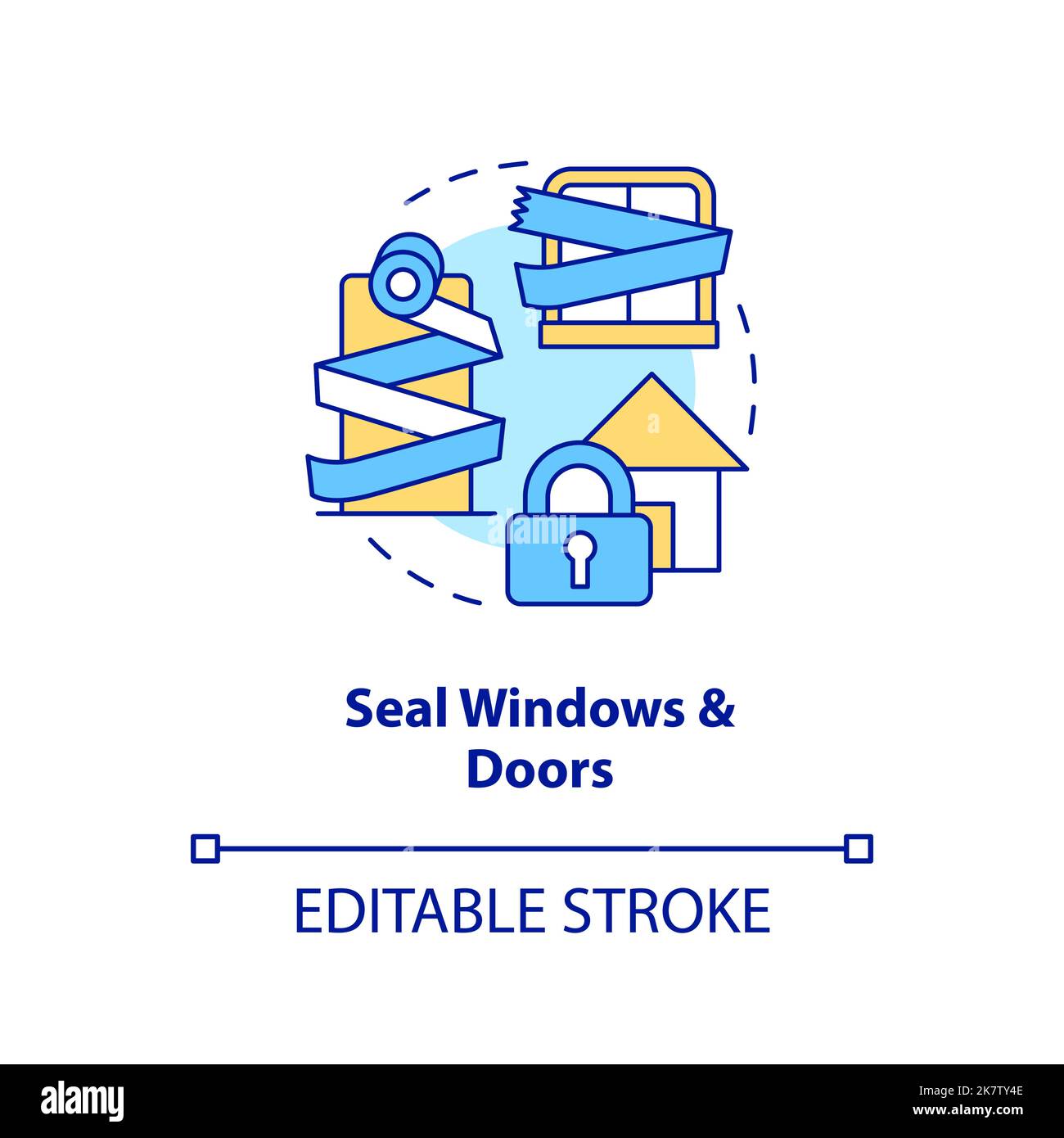 Seal windows and doors concept icon Stock Vector Image & Art Alamy