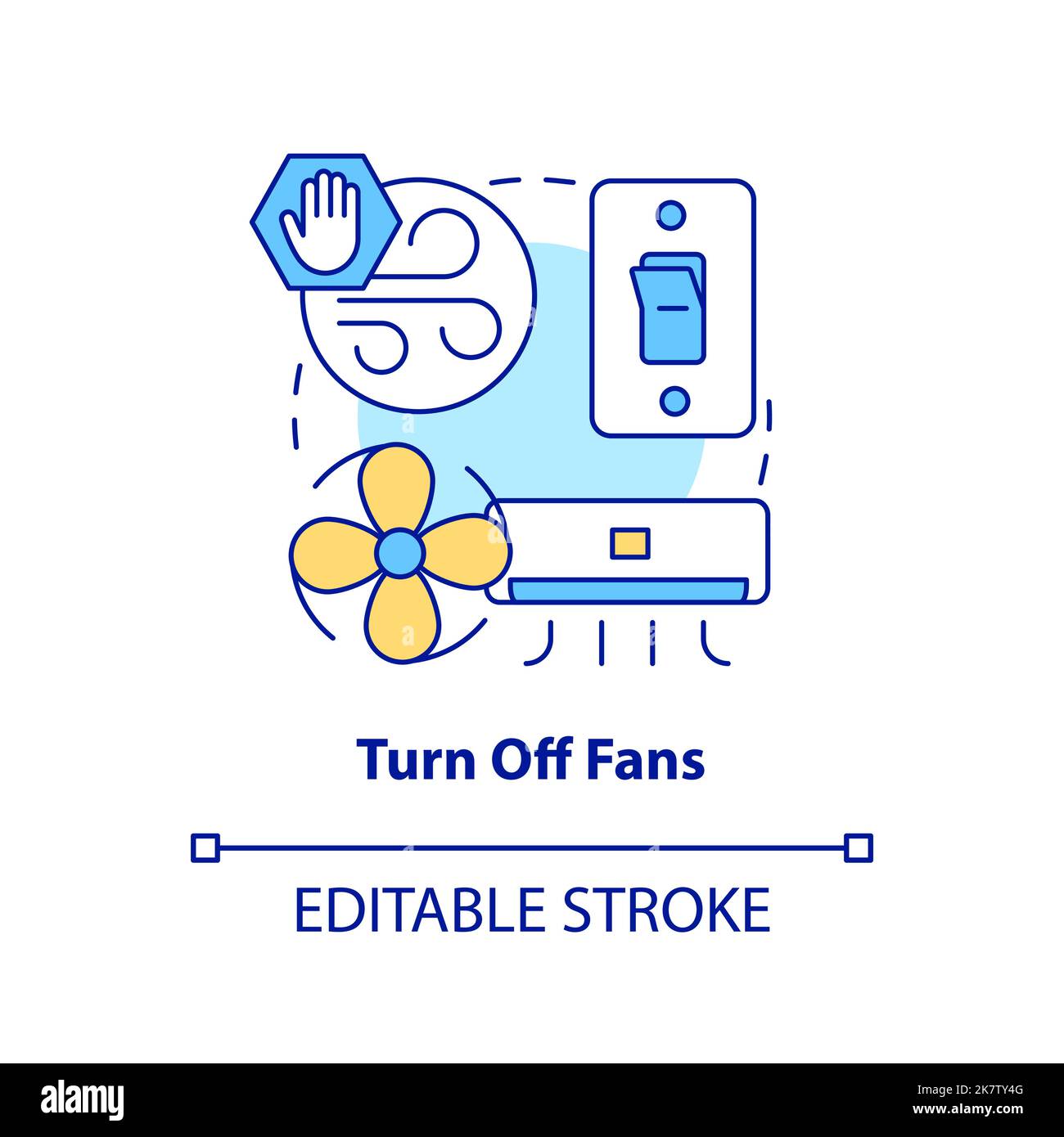 Turn Off Fans Concept Icon Stock Vector Image Art Alamy pin-on-just-for-fun