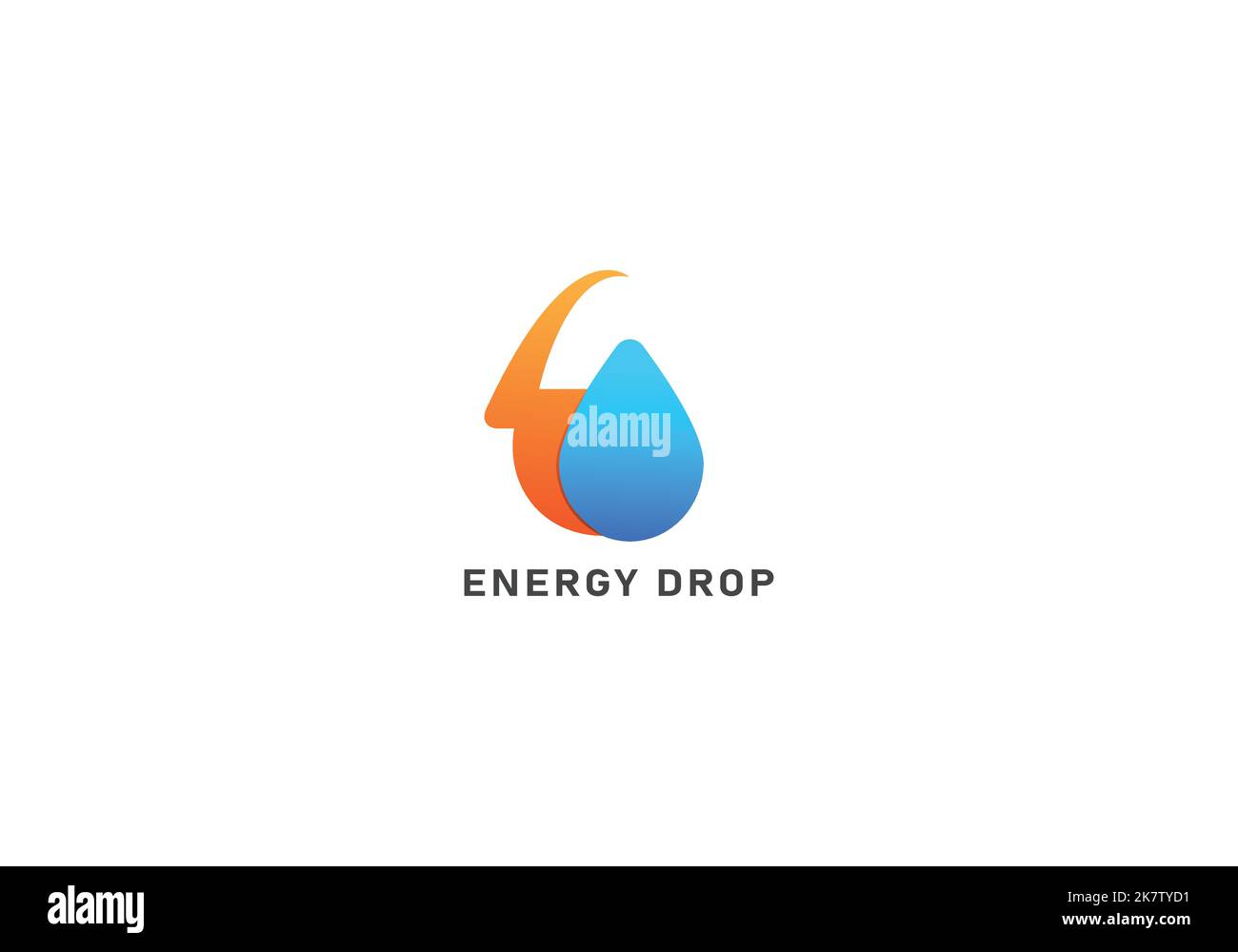 Alternative Green Energy Flash Logo Water Droplet design vector template. Aqua Liquid Oil Drop Logotype concept icon. Stock Vector