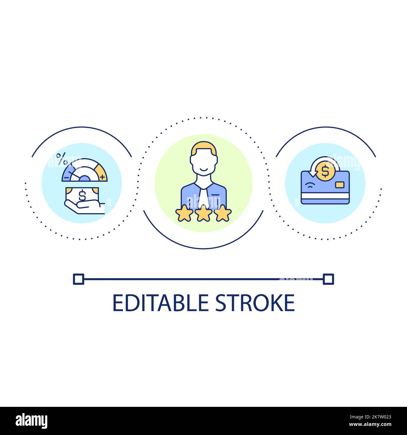 Credit score concept outline Stock Vector