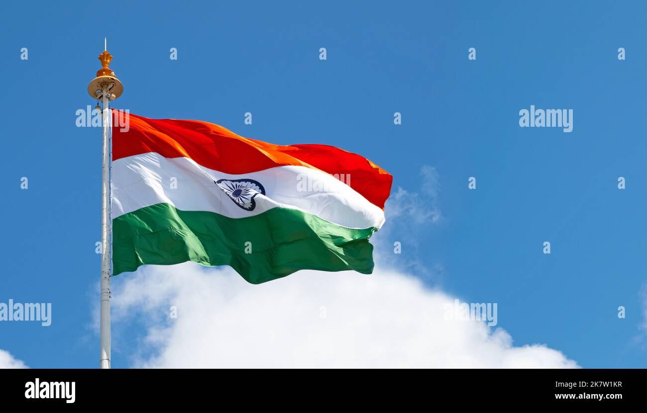 Indian flag blue background hi-res stock photography and images - Alamy