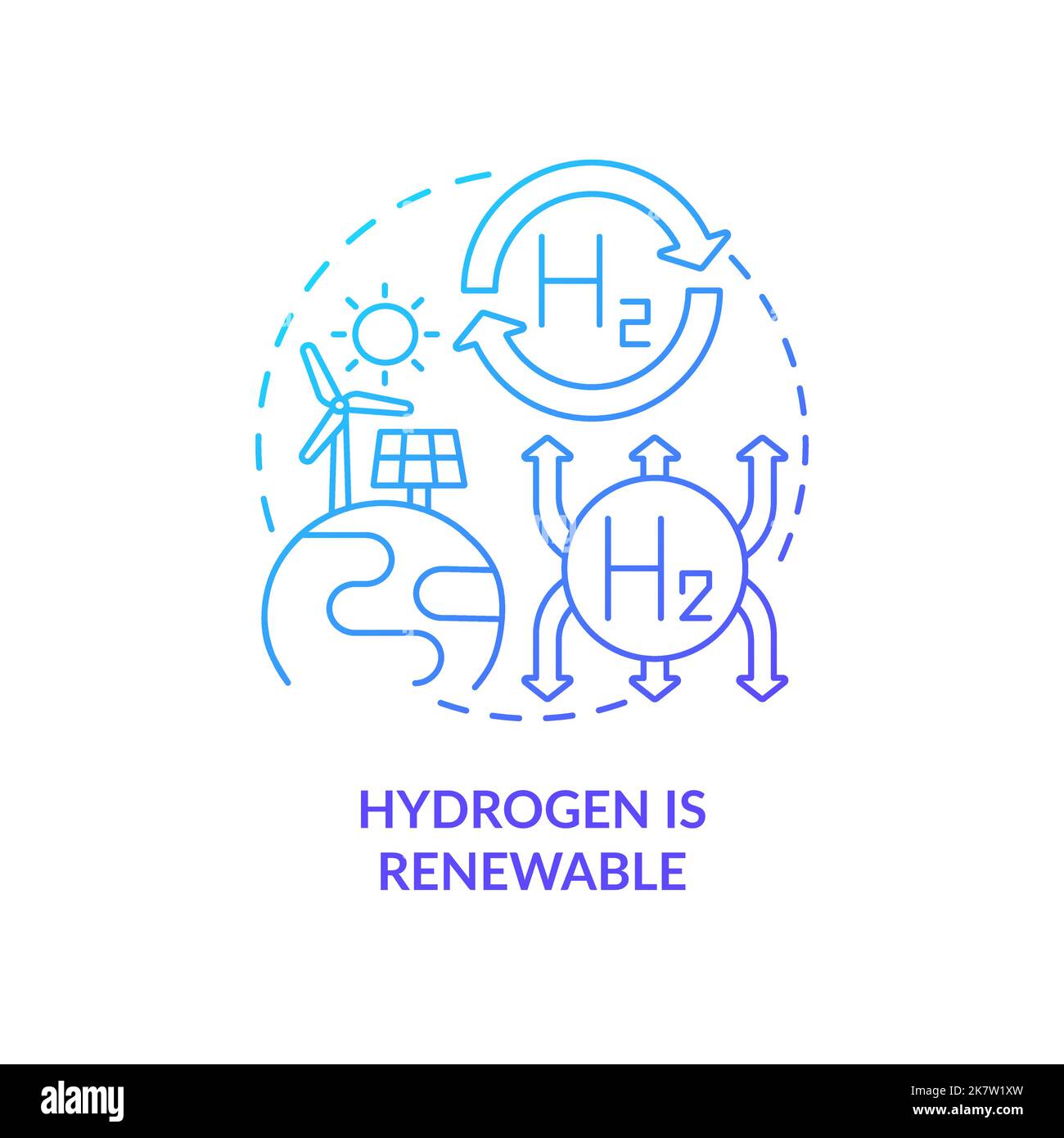 Hydrogen blue gradient concept icon Stock Vector Image & Art - Alamy