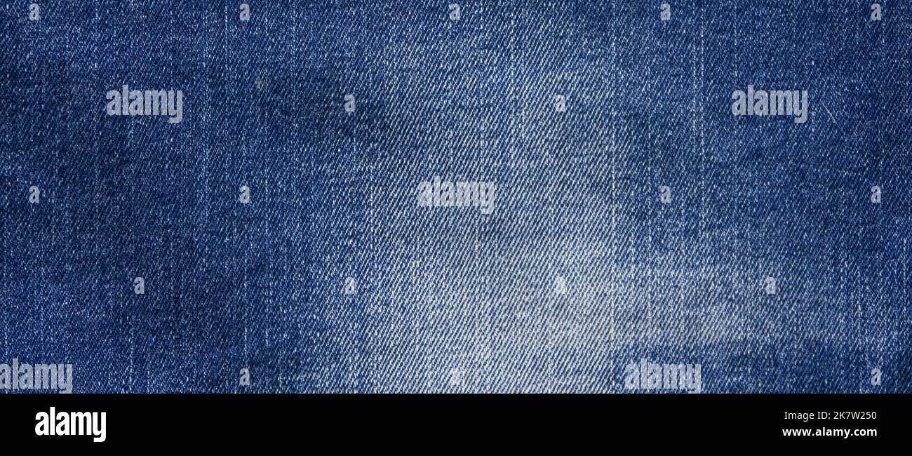 Blue jeans fabric background, high resolution denim texture Stock Photo