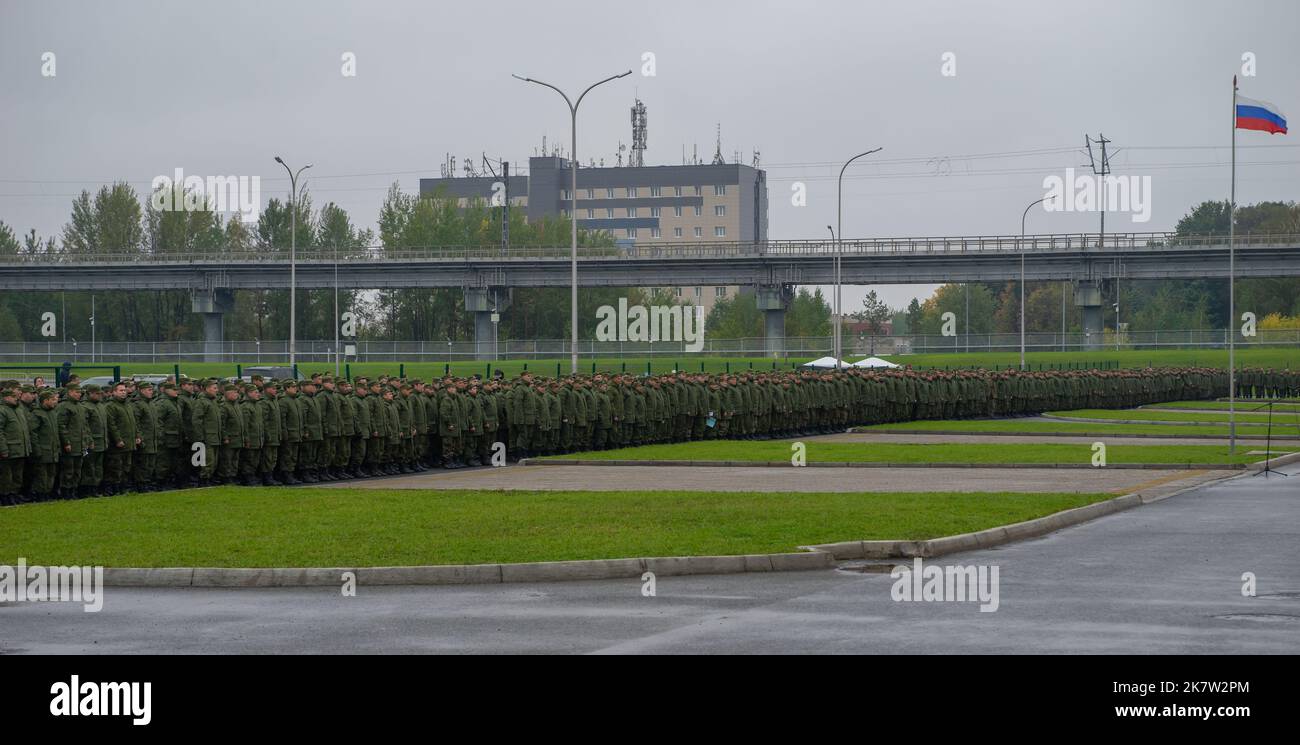 Kazan, Russia.2022, September 29. Mobilized Russian citizens at the ...