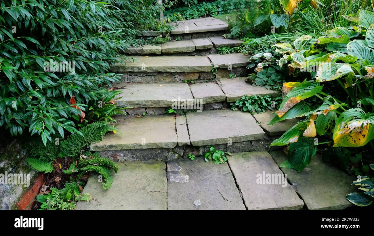 Rustic stone steps hi-res stock photography and images - Alamy