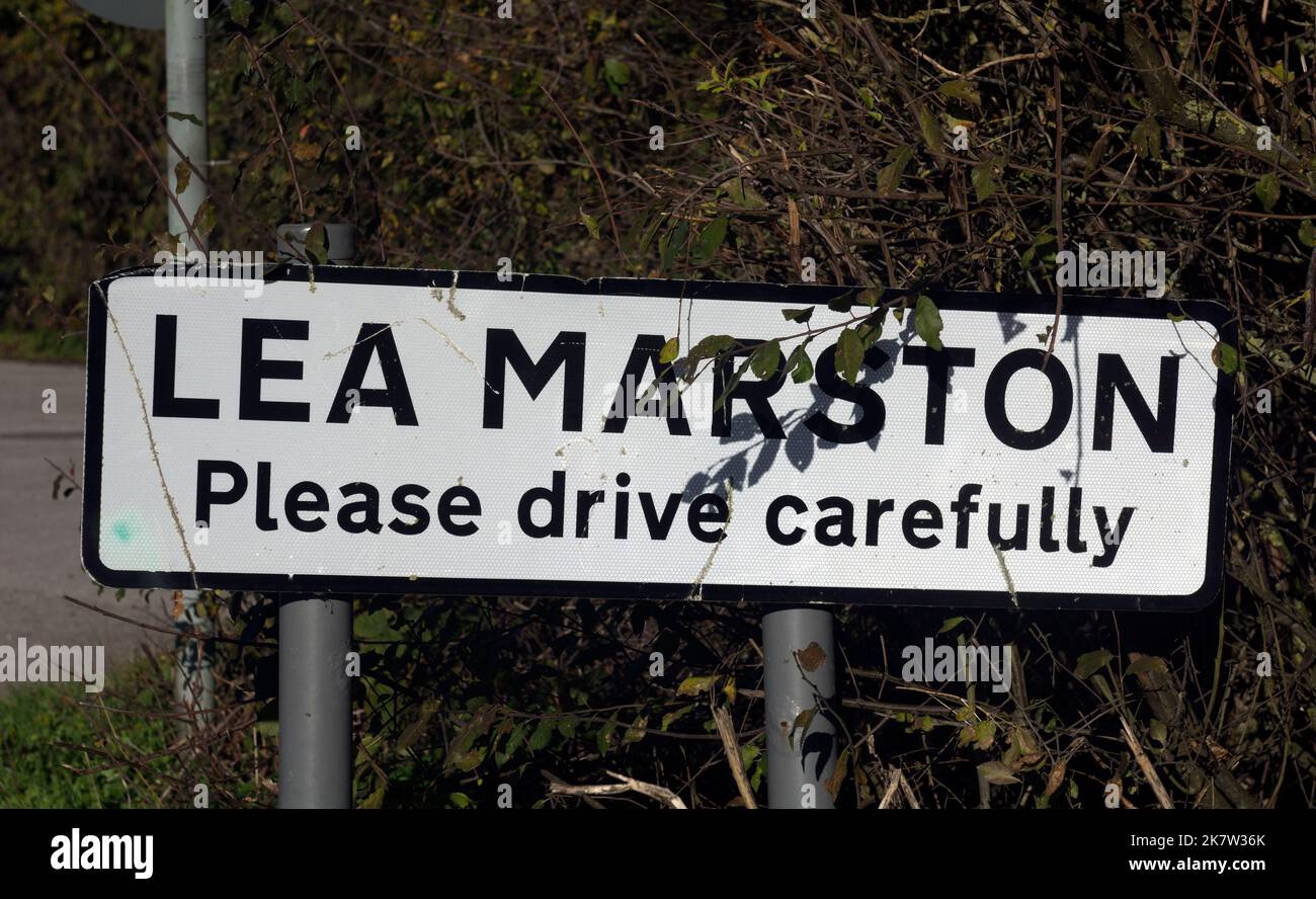 Lea Marston village sign, Warwickshire, England, UK Stock Photo Alamy