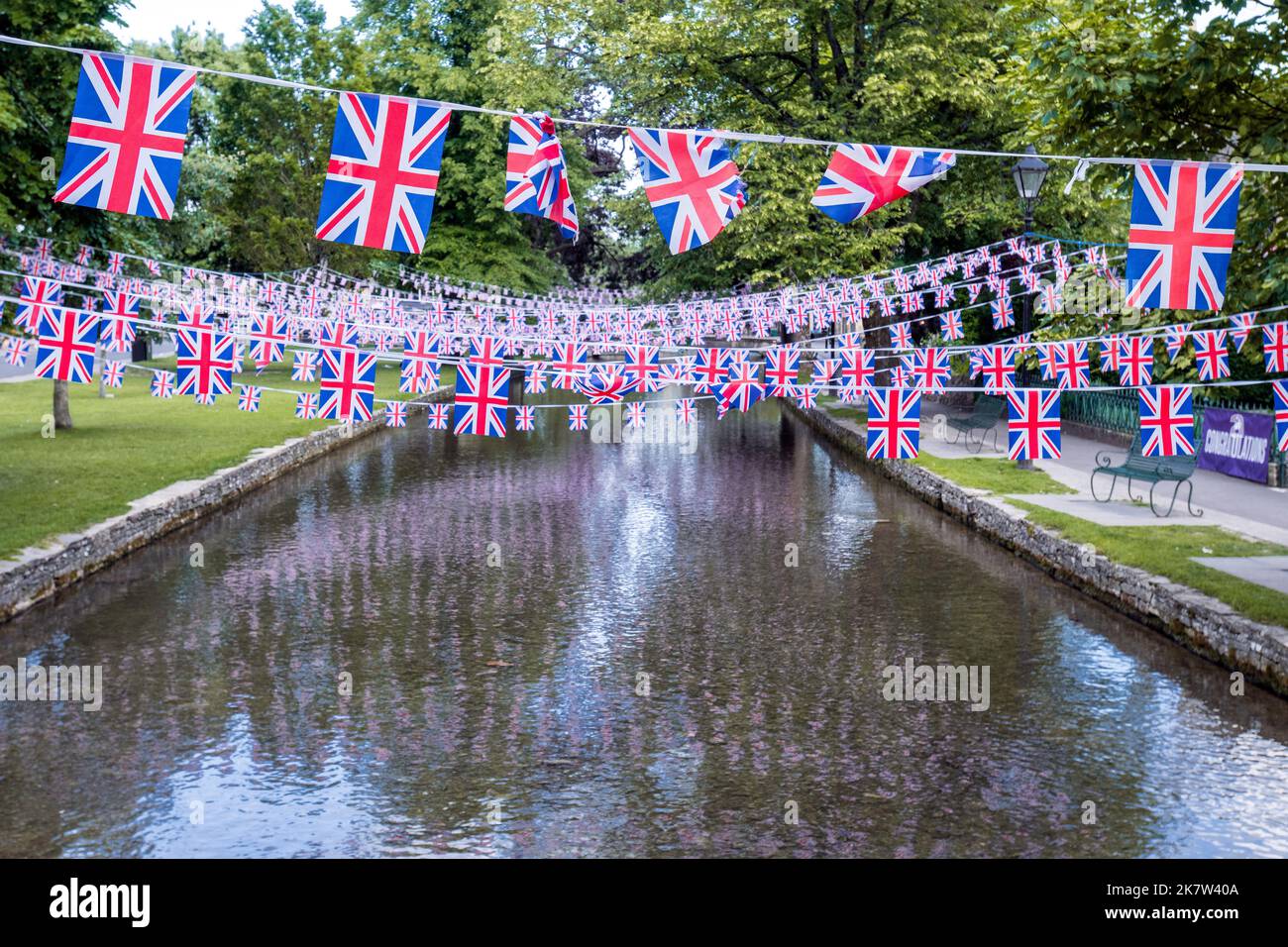 A celebration Platinum Jubilee at Bourtononthewater, Cotswolds UK