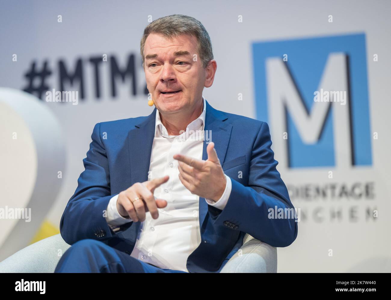 FILED - 19 October 2022, Bavaria, Munich: Jörg Schönenborn, Program Director Information, Fiction and Entertainment at WDR, will take part in the continuation of the 36th Munich Media Days. The conference will take place as a face-to-face event. Photo: Peter Kneffel/dpa Stock Photo