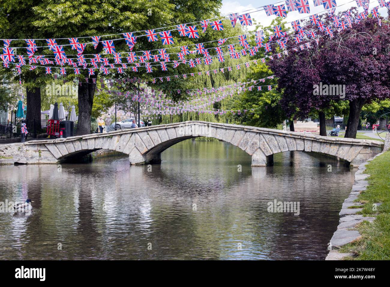 A celebration Platinum Jubilee at Bourtononthewater, Cotswolds UK