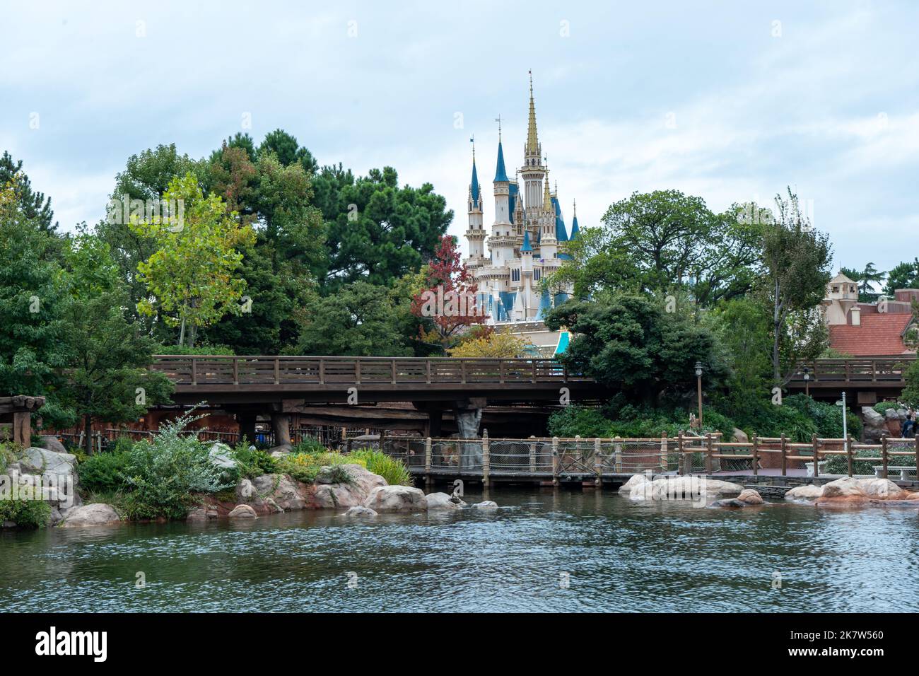 Scenic view of Disneyland, Tokyo Stock Photo