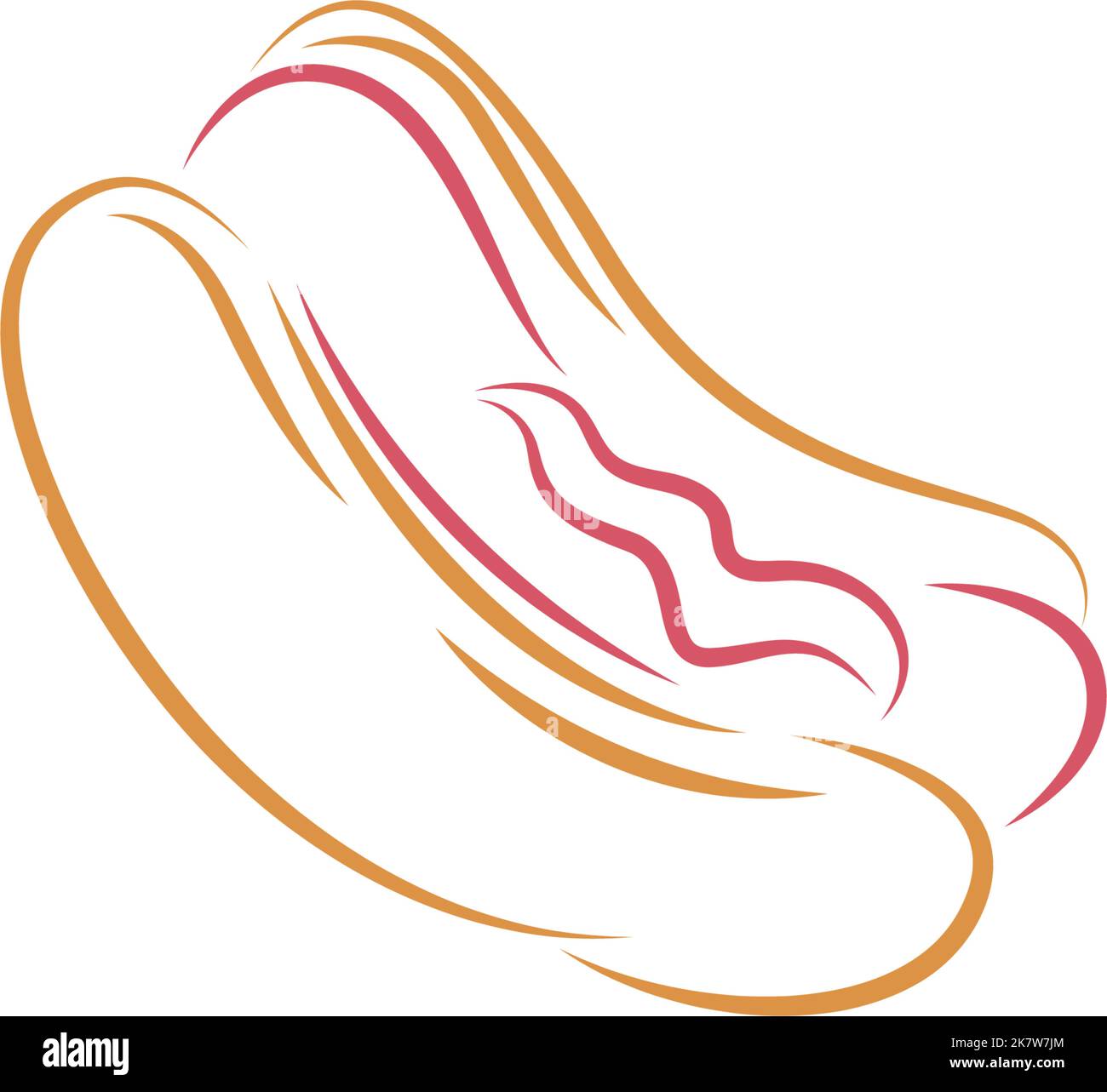 Hot dog icon logo design illustration vector Stock Vector