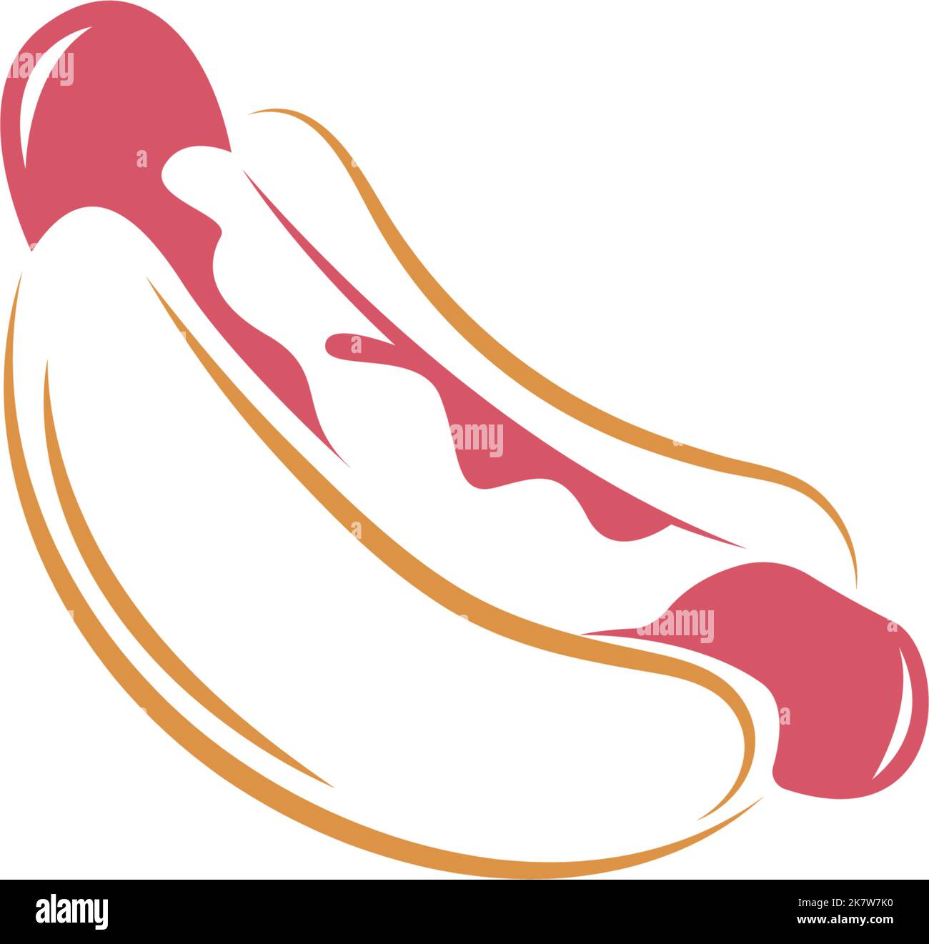 Hot dog icon logo design illustration vector Stock Vector