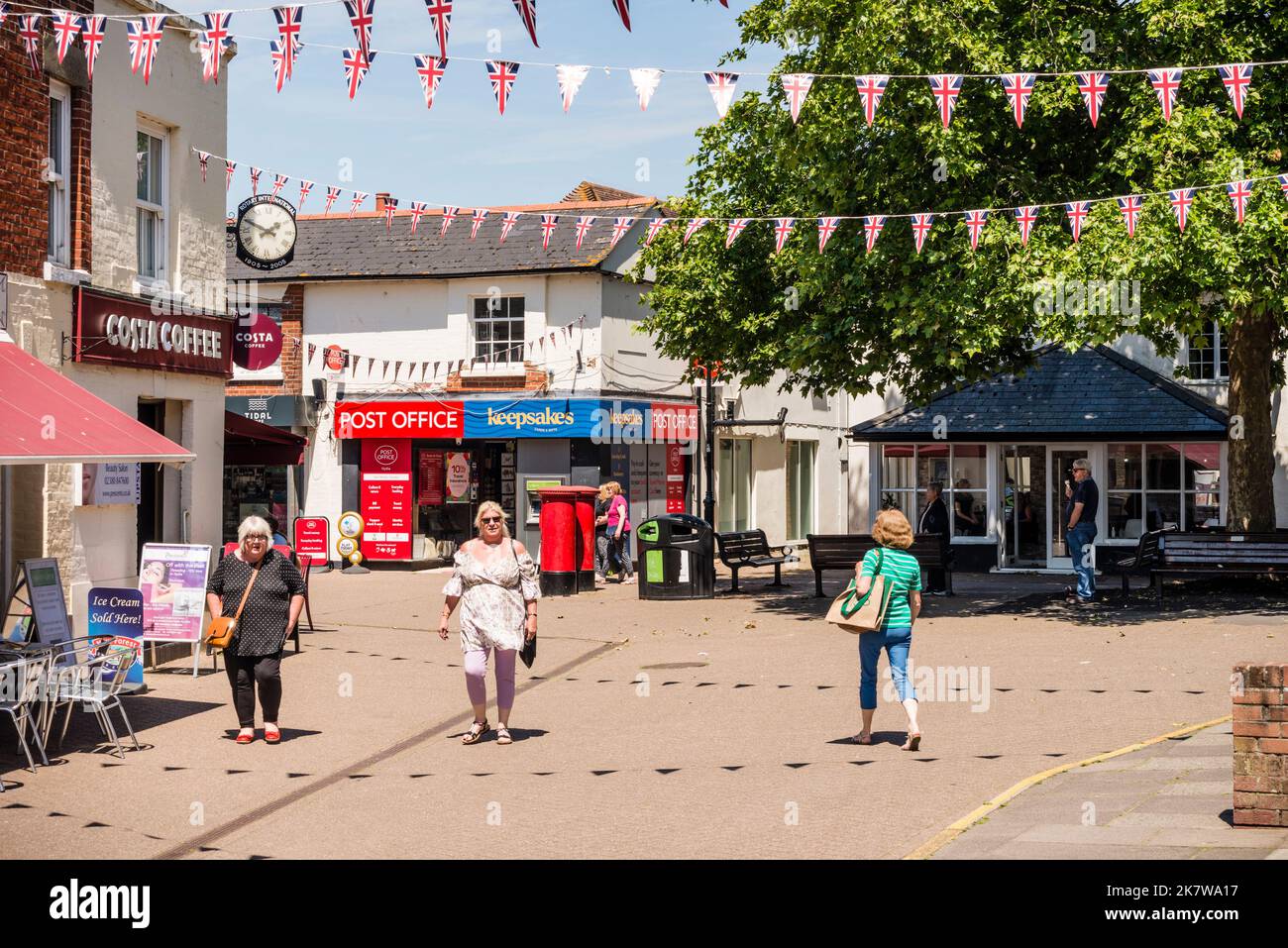 High street in Hythe, Hampshire, UK Stock Photo