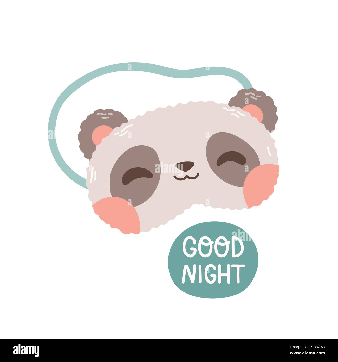 Panda eye mask vector sleeping night accessory relax rest in traveling