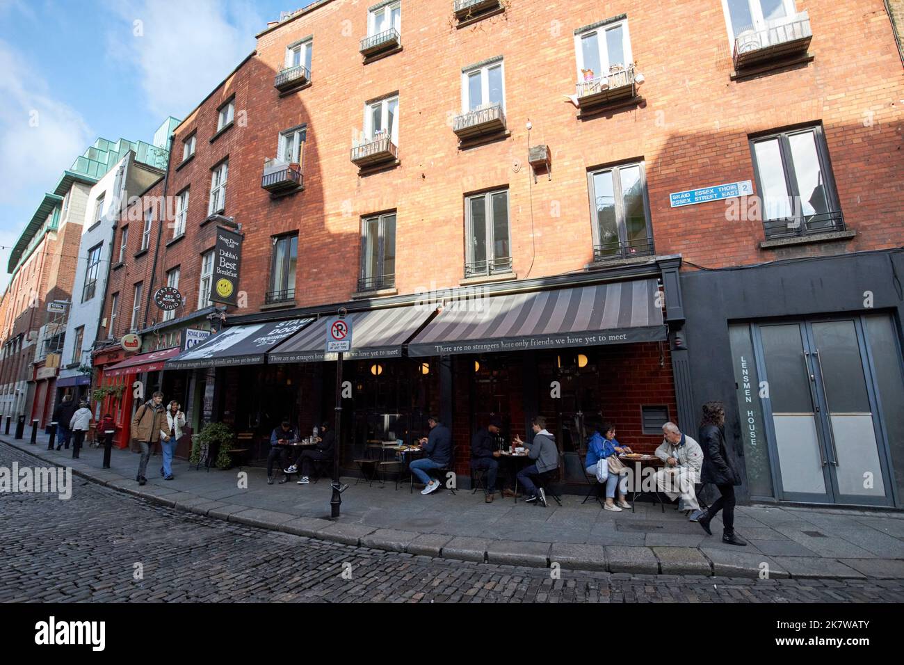 the stage door cafe essex street temple bar dublin republic of ireland Stock Photo