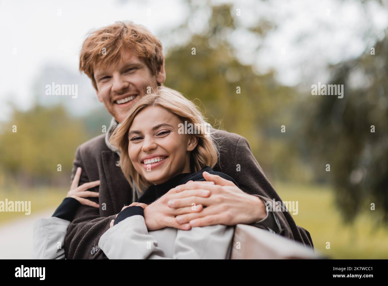 Positive young man woman hi-res stock photography and images - Alamy