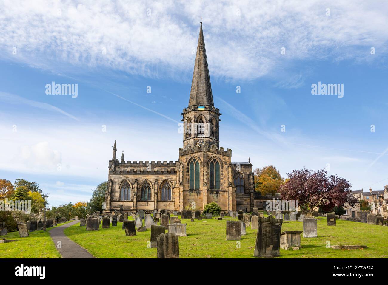 All Saints Church in Bakewell in the Peak District of Debyshire Stock Photo