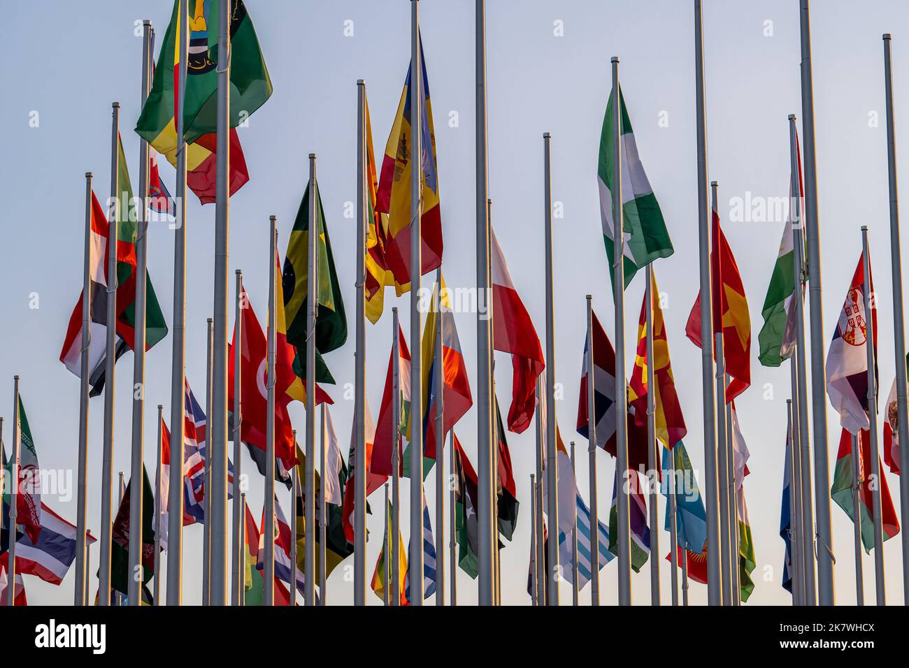 The Flag Plaza, displays 119 flags from countries with authorized ...