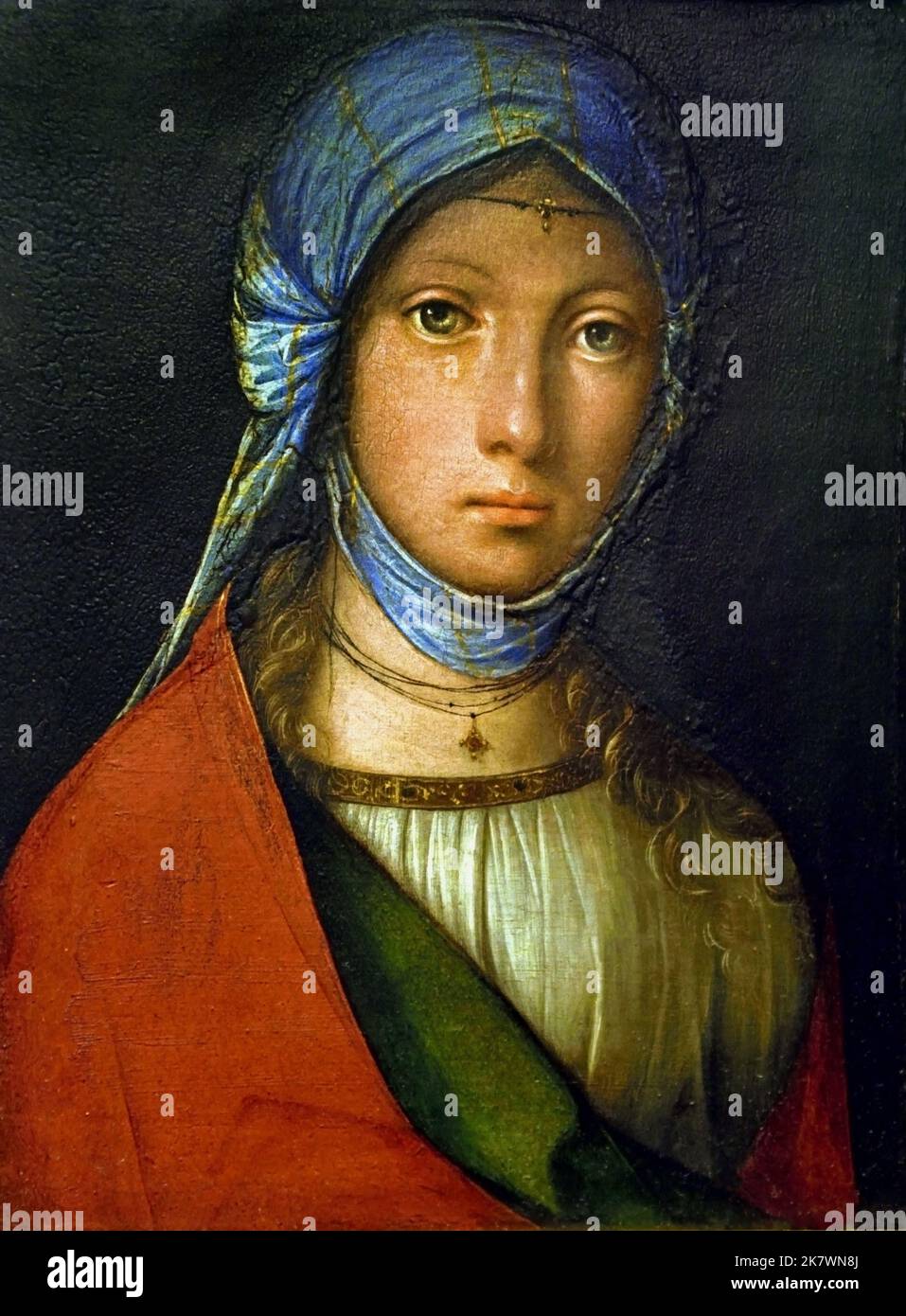 Boccaccio Boccaccino, (1468-1525), Zingarella, (young gypsy girl),1505, Tempera on panel. Uffizi Galleries, Florence, Italy. Stock Photo
