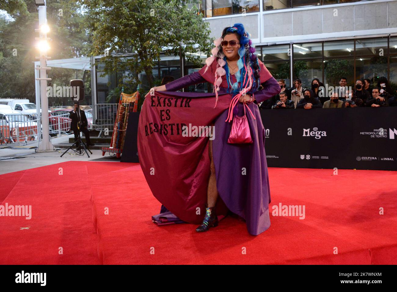 Mexico. 18th Oct, 2022. October 18, 2022, Mexico City, Mexico: Manuna attends the 4th Metropolitan Theater Awards (Los Metro) red carpet at the Centro Cultural del Bosque. on October 18, 2022 in Mexico City, Mexico. (Photo by Carlos Tischler/ Eyepix Group) (Photo by Eyepix/Sipa USA) Credit: Sipa USA/Alamy Live News Stock Photo