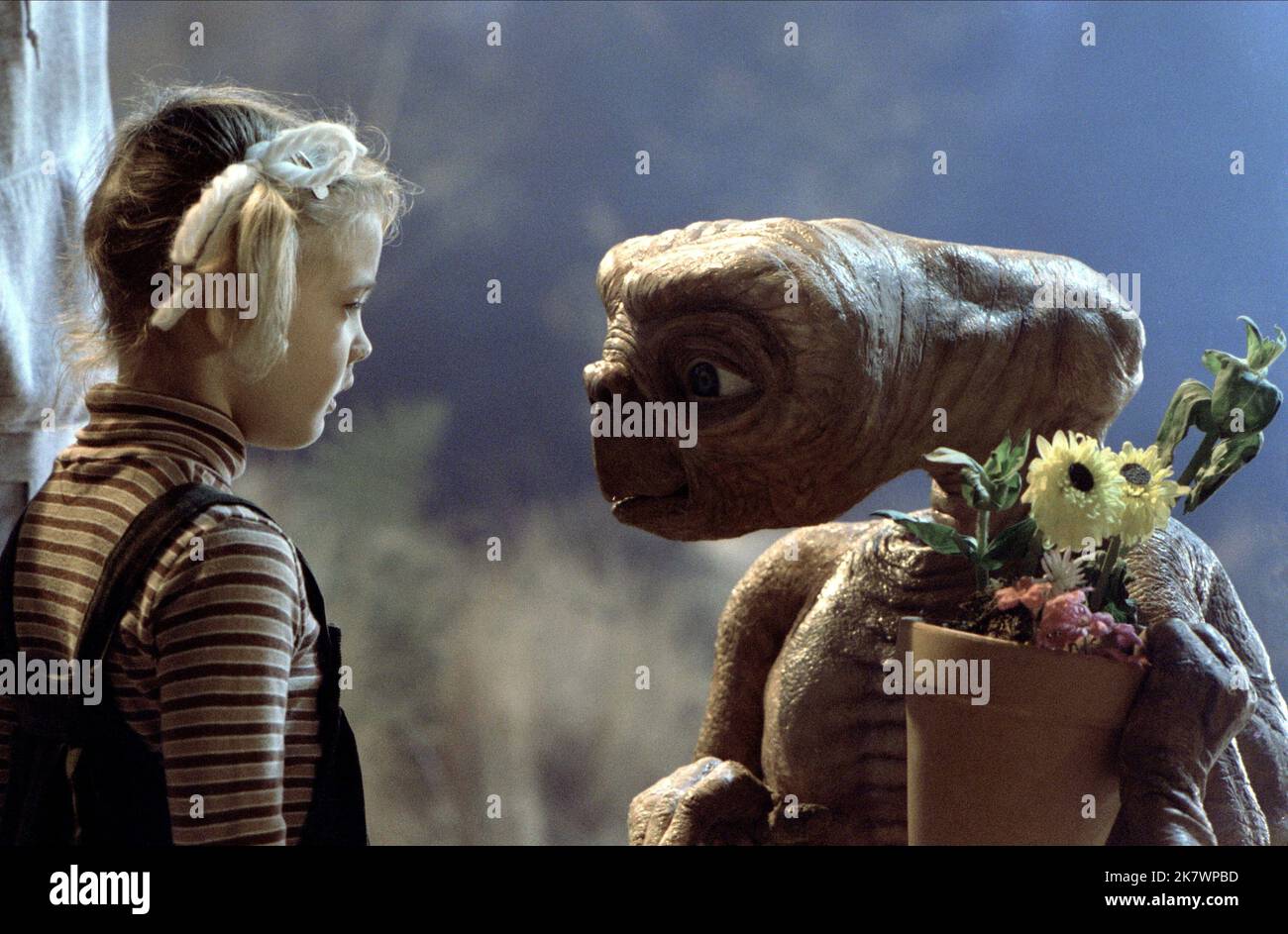 E.T. The Extra-Terrestrial 1982.  Drew Barrymore Stock Photo