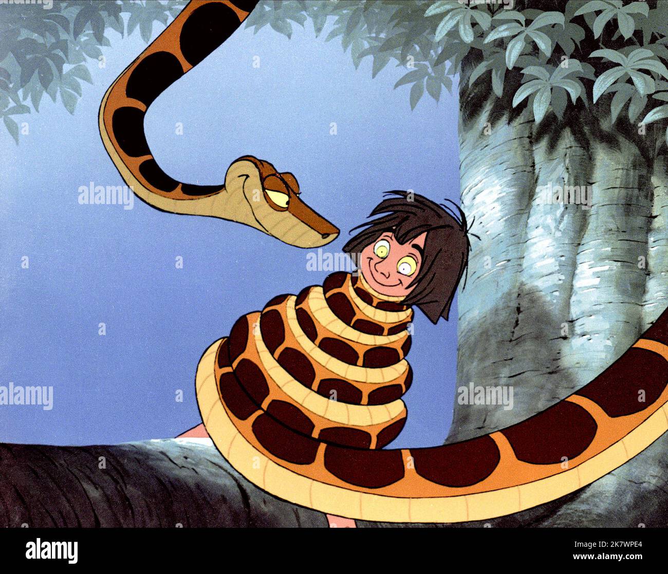The Jungle Book 1967  Mowgli & Kaa Stock Photo