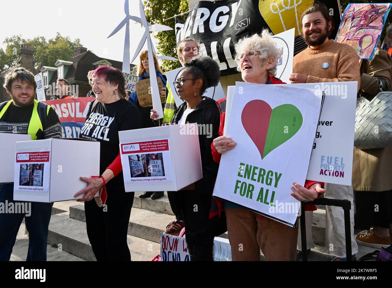 London, UK. Demonstrators demanded Energy for All at a Fuel Poverty Action Rally. Opposite the Houses of Parliament, Old Palace Yard, Westminster. Credit: michael melia/Alamy Live News Stock Photo