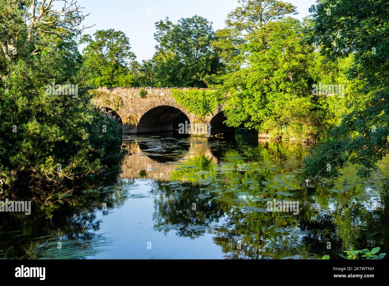 Drum Bridge over the River Lagan at Drumbeg in County Down Stock Photo