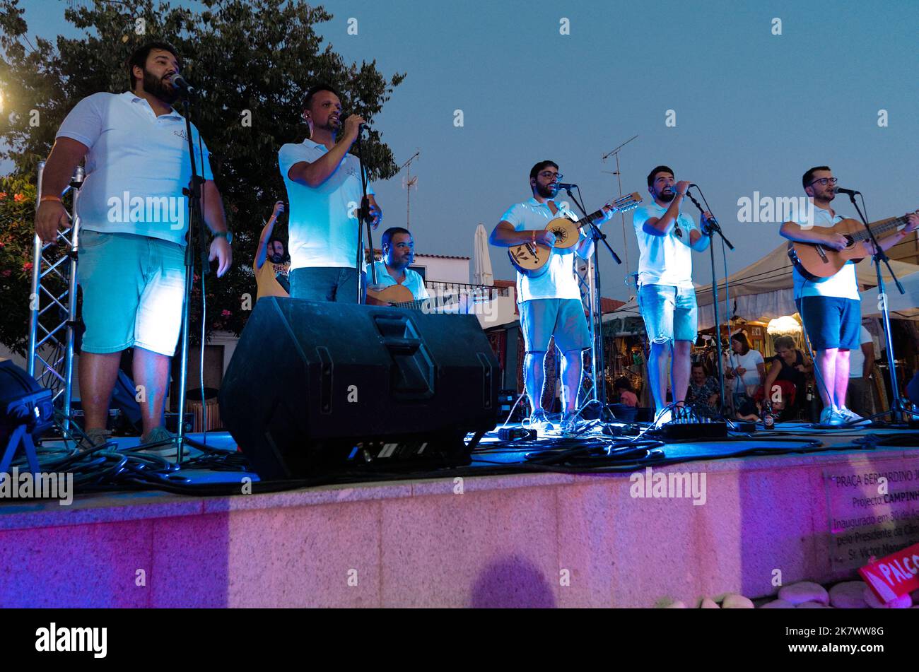 Al Canti - Portuguese folk music from Alentejo in Festival Andancas 2022 in Campinho. Alentejo, Portugal Stock Photo