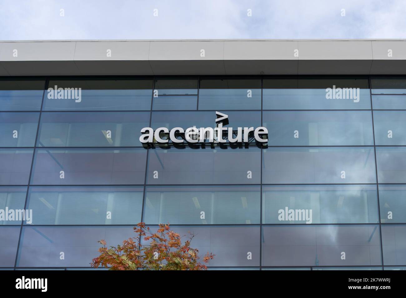 Oslo, Norway - October 14, 2022: Accenture office building in Oslo, Norway. Stock Photo